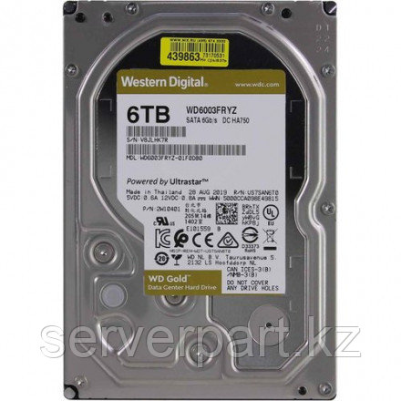 Жесткий диск WD GOLD 6TB 7.2K SATA  3.5"