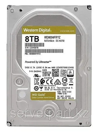 Жесткий диск WD GOLD 8TB 7.2K SATA  3.5"