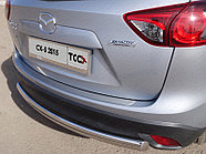 Накладка на задний бампер (лист шлифованный) 1мм ТСС для Mazda CX-5 2012-2015