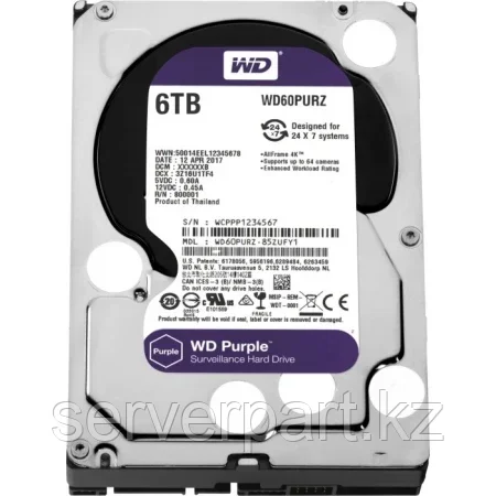 Жесткий диск WD Purple 6TB 5.4K SATA 3.5" Video