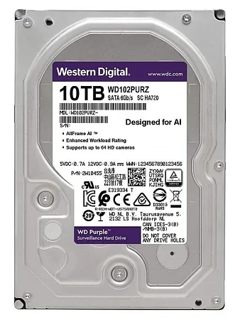 Жесткий диск WD Purple 10TB 5.4K SATA 3.5" Video