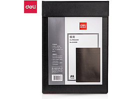 Папка-планшет DELI, А4, с магнитной крышкой, кожзам, черная