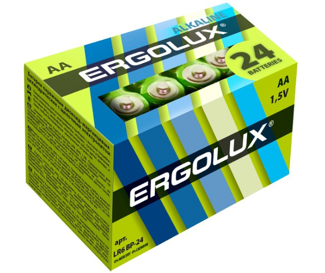 Батарейка Ergolux LR6 BP-24