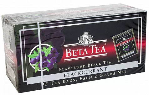 Чай BETA TEA черный,черная смородина 25 пакетиков - фото 1 - id-p108909940