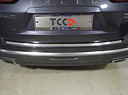 Накладка на задний бампер (лист шлифованный) ТСС для Exeed VX 2.0L 4WD 2021-
