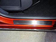 Накладки на пороги (лист шлифованный) ТСС для Lada XRAY 2016-