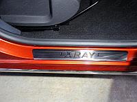 Накладки на пороги (лист шлифованный надпись XRAY) ТСС для Lada XRAY 2016-