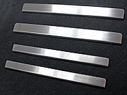 Накладки на пороги (лист шлифованный) ТСС для Lada Granta 2011-2014
