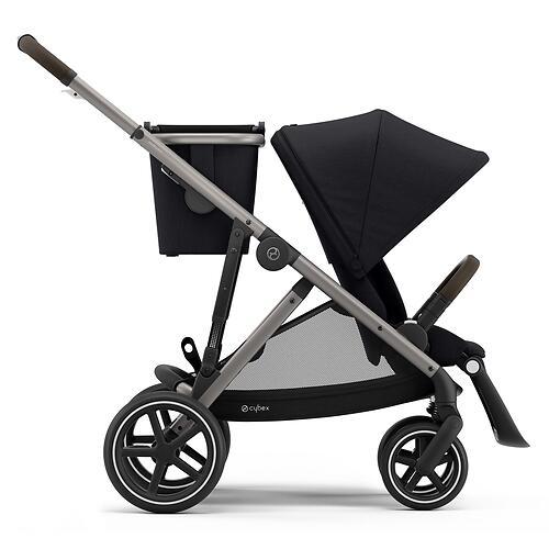 Коляска 2в1 Cybex Gazelle S TPE Deep Black с корзиной и дождевиком