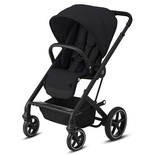 Коляска 3в1 Cybex Balios S Lux BLK с автокреслом Aton B2 i-Size и дождевиком цвет Deep Black