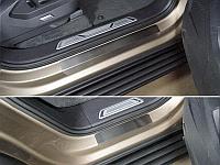 Накладки на пороги (лист шлифованный) 4шт ТСС для Volkswagen Touareg 2018-
