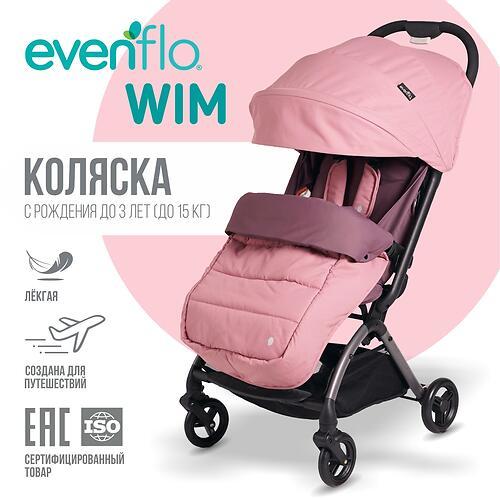 Коляска Evenflo  Wim с накидкой на ножки Розовая
