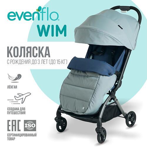 Коляска Evenflo  Wim с накидкой на ножки Синяя