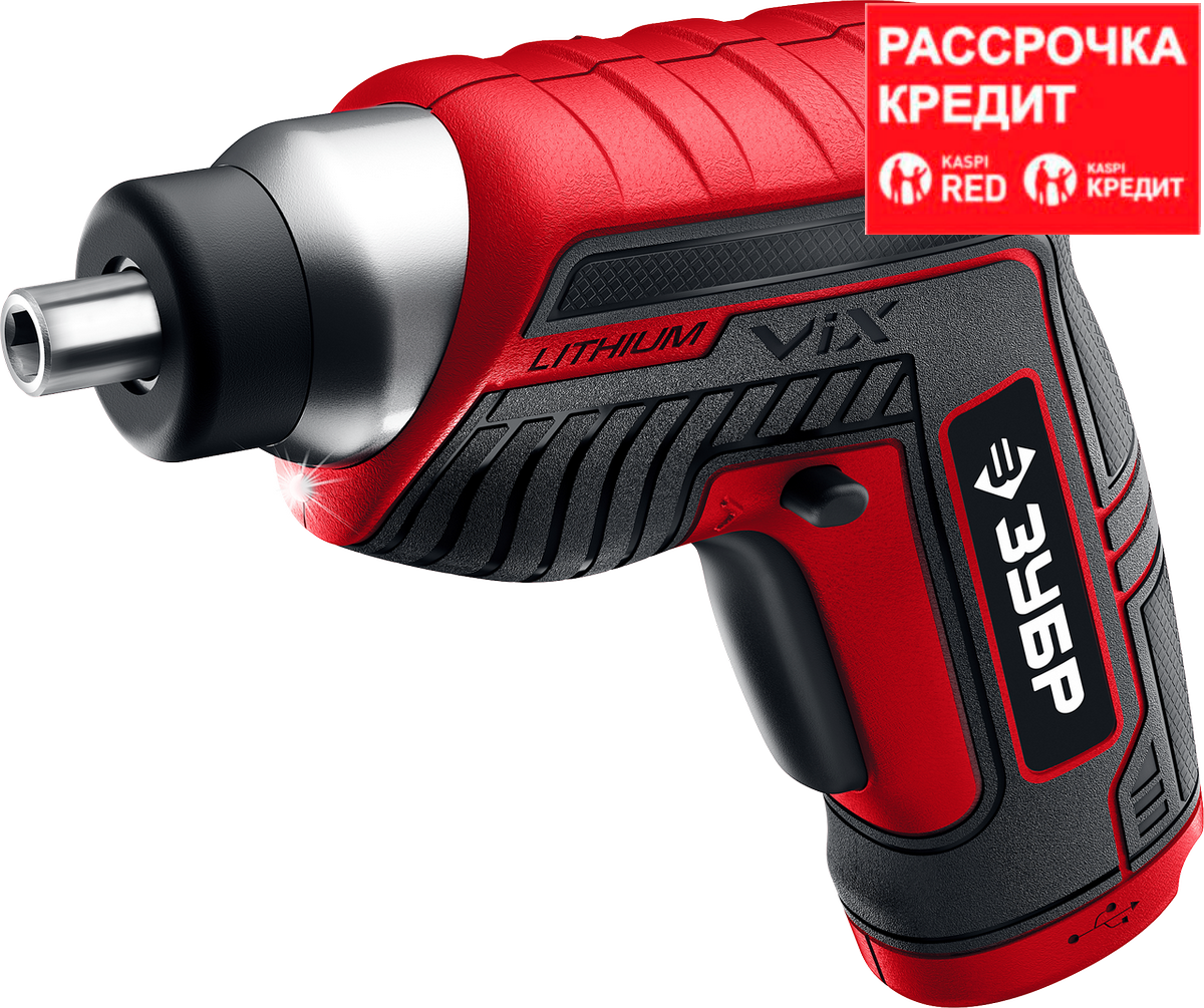 ЗУБР ViX отвертка аккумуляторная 3.6 В, в коробке с 10 битами (ЗО-Е-3.6 Ли)