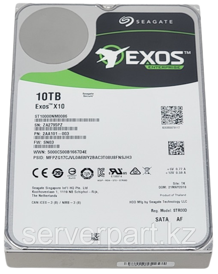 Жесткий диск Seagate Exos 10TB 7.2K SATA 3.5" ES