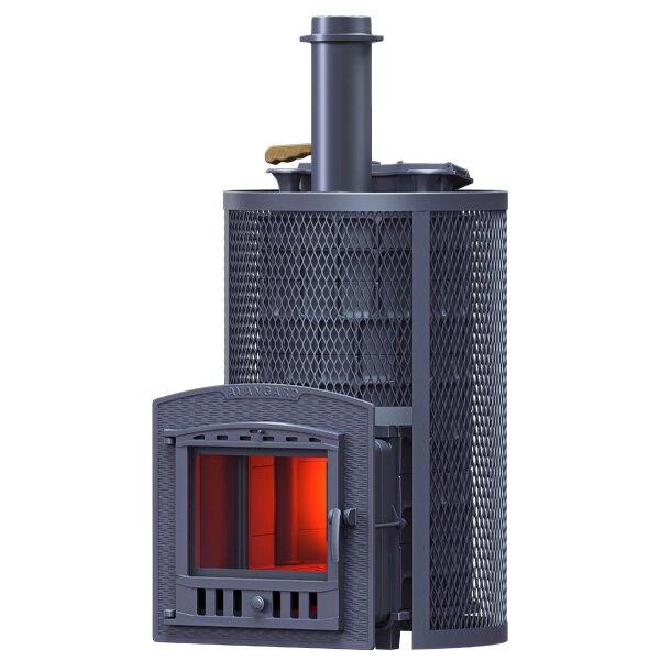 Печь для бани GFS Авангард ЗК 40 (П2) Ураган в круглой сетке (Техно Лит), до 40м3, фото 1