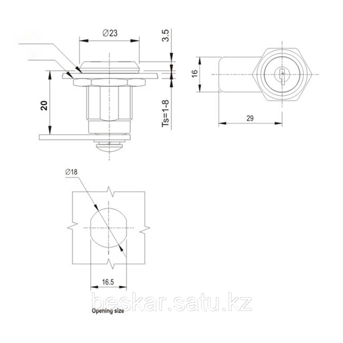 Замок металлический с ключом Deluxe MS403 - фото 3 - id-p108912203