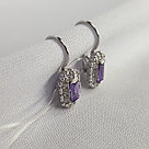 Серебряные детские серьги  Фианит Aquamarine 40967Д.5 серебро с родием коллекц. Happy, фото 2