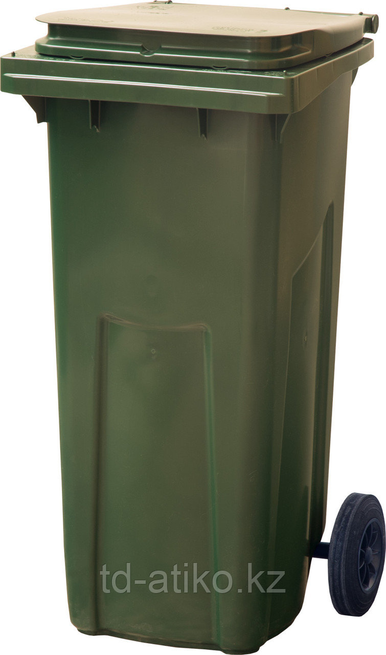 Мусорный контейнер п/э 120л. цв.зелёный - фото 1 - id-p108909624