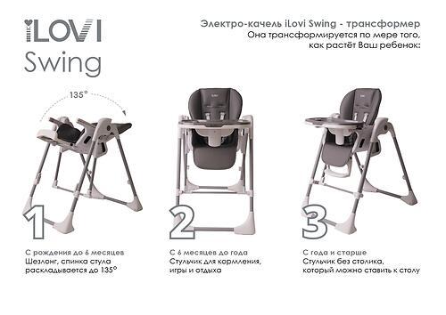 Стульчик для кормления iLovi Swing Gray