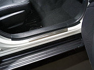 Накладки на пороги (лист шлифованный) 2шт ТСС для Subaru Forester (S5) 2018-