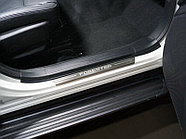 Накладки на пороги (лист шлифованный надпись Forester) 2шт ТСС для Subaru Forester (S5) 2018-