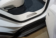 Накладки на пластиковые пороги вставка (лист шлифованный Cayenne Turbo) 4шт ТСС для Porsche Cayenne Turbo