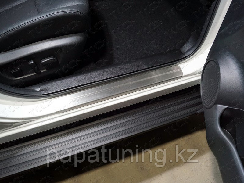 Накладки на пороги (лист шлифованный) 4 шт ТСС для Nissan Qashqai 2019- - фото 1 - id-p108851754