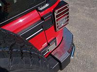 Накладки на задние фонари (шлифованные) ТСС для Jeep Wrangler 3D (3.6, JK) 2006-2018