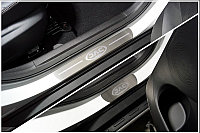 Накладки на пороги (лист шлифованный надпись JAC) 4шт ТСС для JAC JS4 2022-