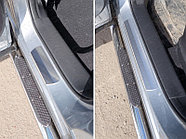 Накладки на пороги (лист шлифованный) 1мм ТСС для Mazda CX-5 2012-2015