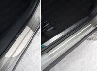 Накладки на пороги (лист шлифованный) ТСС для Lexus NX 200 2014-2017 (кроме F-Sport)