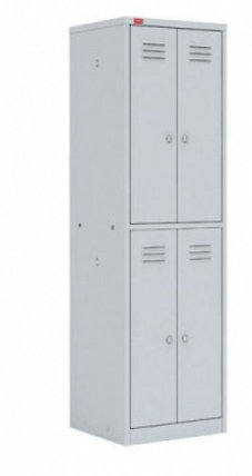 Четырехсекционный металлический шкаф для одежды ШРМ-24, фото 2