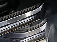 Накладки на пороги (лист шлифованный) 4шт ТСС для Kia Rio X 2020-