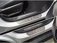 Накладки на пороги (лист шлифованный надпись TXL) 4шт ТСС для Exeed TXL 1.6L Turbo 4WD 2021