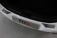 Накладки на задний бампер (лист шлифованный) 2шт ТСС для Chery Tiggo 7 PRO 2020-