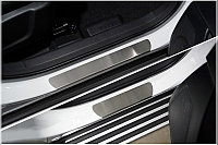 Накладки на пороги (лист шлифованный) 4шт ТСС для Changan CS35 plus2WD 1.5T 2023-