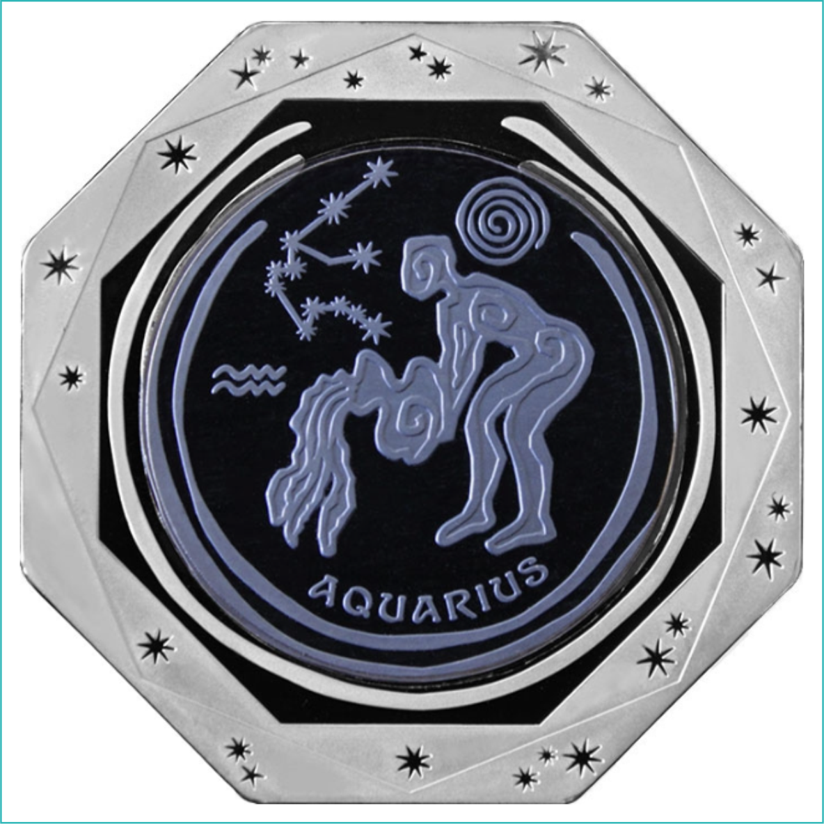 Монета "Знак зодиака - Водолей" 100 тенге (Серебро 925 / Тантал) - фото 1 - id-p108918296