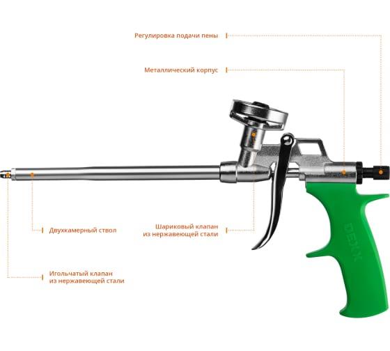DEXX PRO METAL пистолет для монтажной пены, металлический корпус - фото 2 - id-p108918550