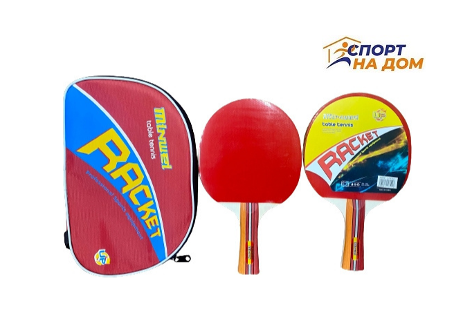 2 Ракетки для настольного тенниса Minwei table tennis Racket 6022 в чехле - фото 1 - id-p68265972