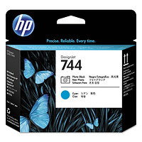 HP 744, Печатающая головка HP DesignJet, Черная для фотопечати/Голубая струйный картридж (F9J86A)