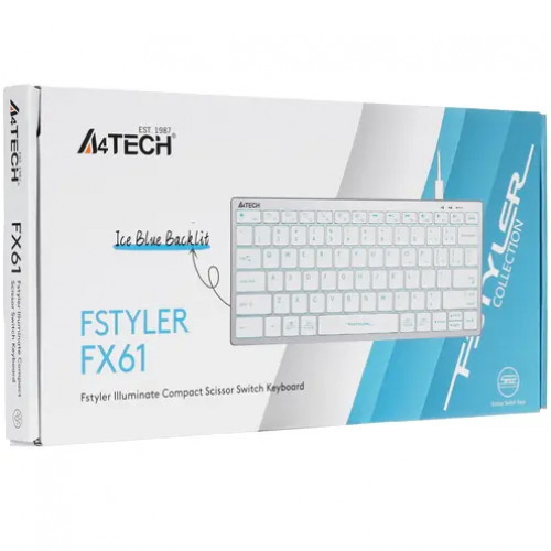A4Tech Fstyler FX61-Ice Blue-LED USB клавиатура (FX61-Ice Blue) - фото 7 - id-p108926027