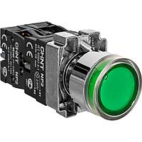 Кнопка управления NP2-BW3365 1НО+1НЗ зеленая AC/DC24В (LED) IP40 (R) (CHINT) 574340