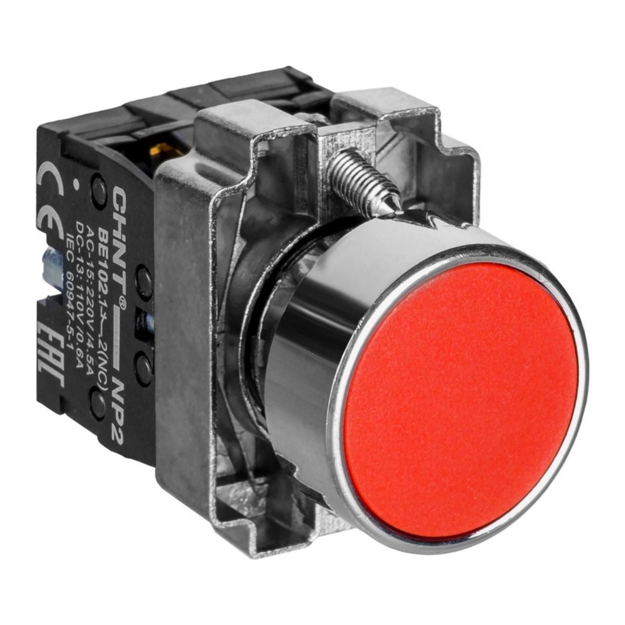 Кнопка управления NP2-BA42 без подсветки красная 1НЗ IP40 (CHINT) 574843 - фото 1 - id-p108749385