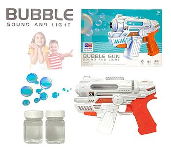 999S-24 Пистолет мыльные пузыри  2 банночки Bubble gun 21*15см
