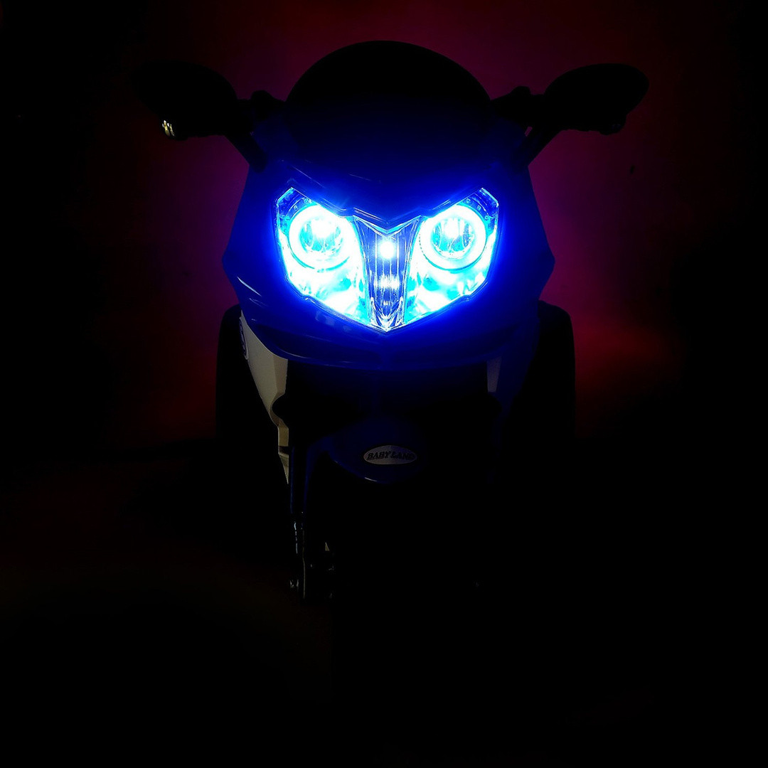 Электромобиль мотоцикл 6187, синий - фото 8 - id-p108927511