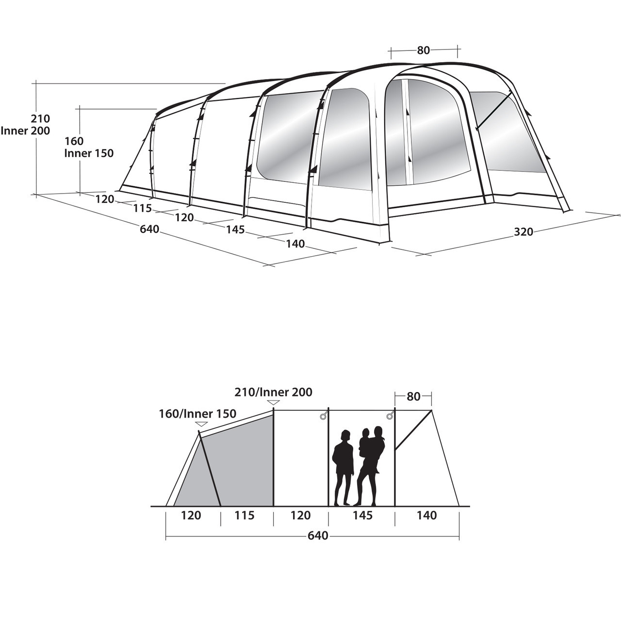 Палатка Outwell Greenwood 5 Green (111212) - фото 2 - id-p108931725