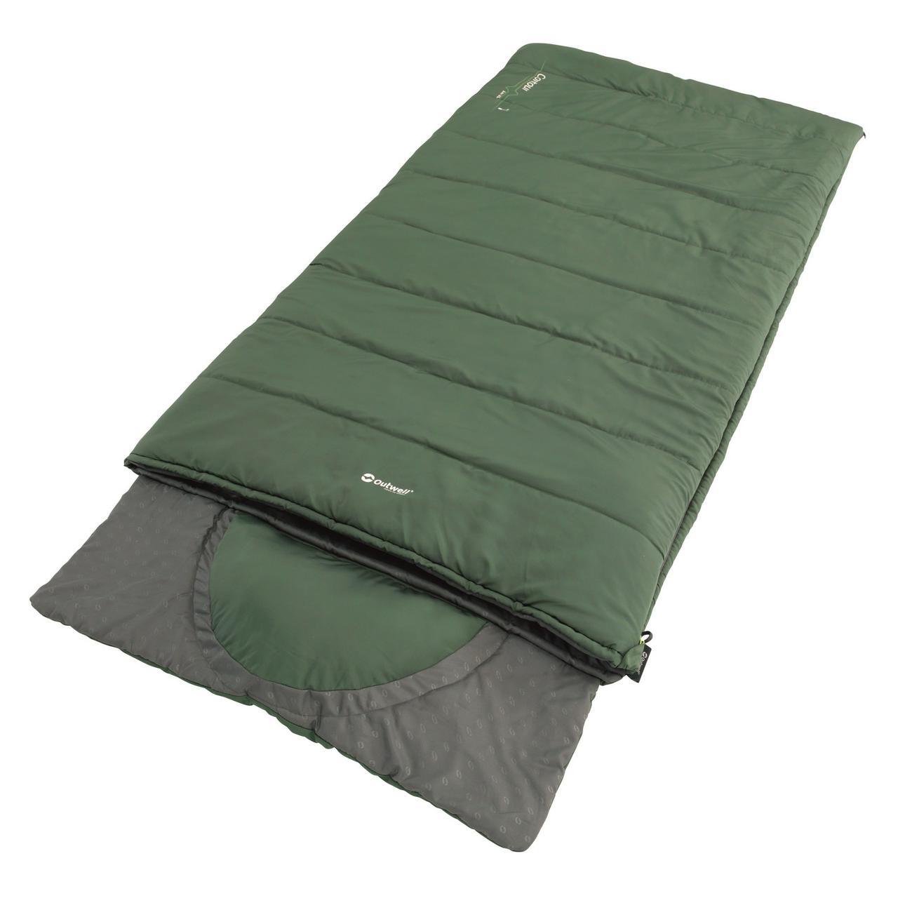 Спальный мешок Outwell Contour Lux XL Reversible/-1°C Green Left (230299) - фото 2 - id-p108929752