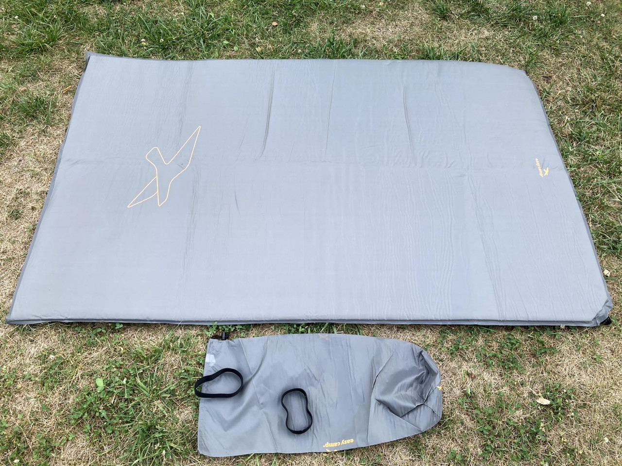 Коврик самонадувающийся Easy Camp Self-inflating Siesta Mat Double 10 cm Grey (300056) - фото 4 - id-p108929816