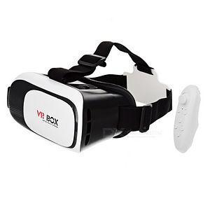 Очки виртуальной реальности VR Box 3D Glasses белые с пультом - фото 7 - id-p108928873